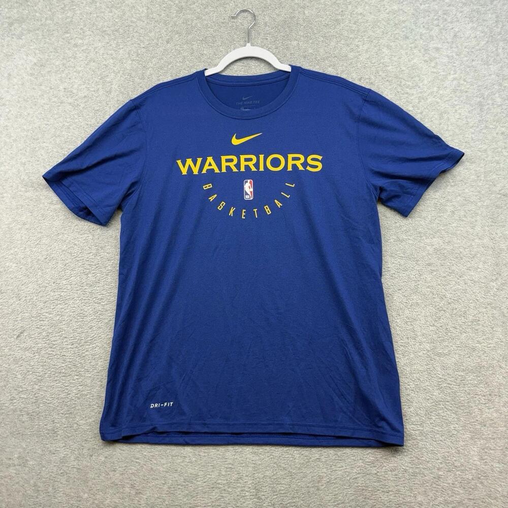 Golden State Warriors Basketball Dri Fit T Shirt Mens Large Royal Blue 1